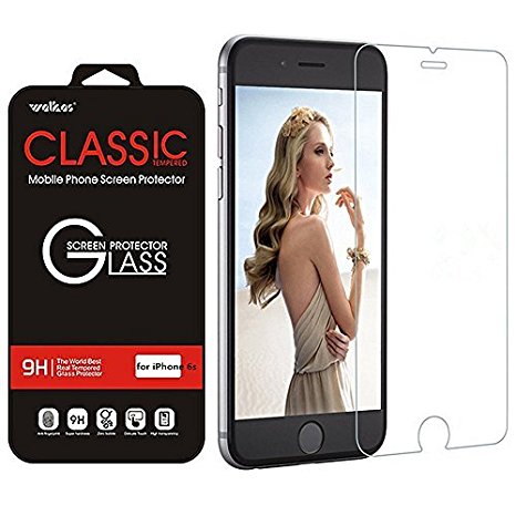 iPhone 6 Screen Protector,Walkas iPhone 6/6S Tempered Glass Protector (6/6S-1 Pack)