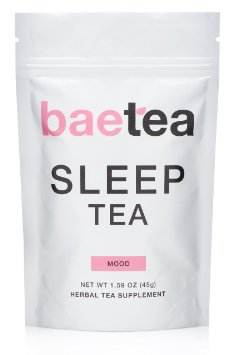 Baetea Sleep Tea Reduce Stress and Promote Sleep 30 Servings with Chamomile and Potent Traditional Organic Herbs Ultimate Way to Relax The Mind and Body