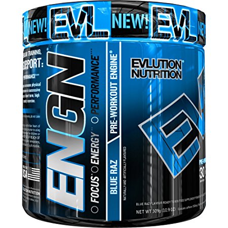 Evlution Nutrition ENGN Pre-Workout Blue Raz 30 Serving