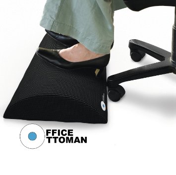 Office Ottoman Foot Rest Under Desk - Non Slip Comfort Foam Cushion - Perfect Height Clearance for Legs