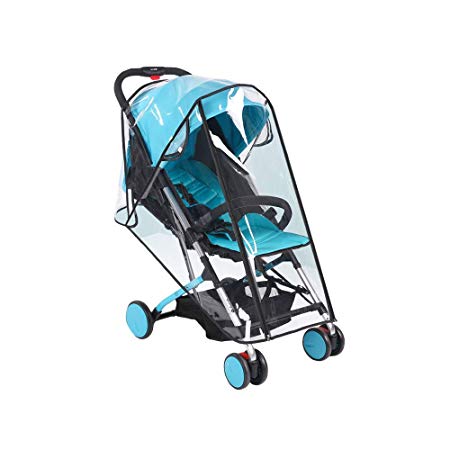 Universal Baby Stroller Rain Cover Weather Shield Waterproof Umbrella Plastic Stroller Wind Dust Shield Cover for Strollers, Clear by kensonic