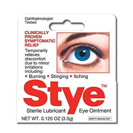 Stye Sterile Lubricant Ointment | Stye Relief from Burning, Stinging, Itching | 0.125-Ounce