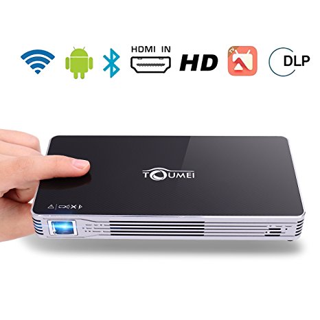 Projector,Mini Projector,Portable Pico Projector, HD for iPhone Android Laptop Computer, Support 1080P/HDMI/USB TF Card/Wifi/Bluetooth for Home Theater Cinema Movie by Mokaou