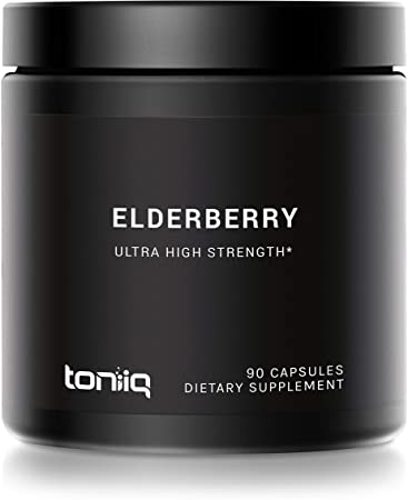 Ultra High Strength Elderberry Capsules - 30,000mg 30x Concentrated Extract - The Strongest Elderberry Supplement Available - 10% Anthocyanins - Immune Support Supplement - 90 Capsules