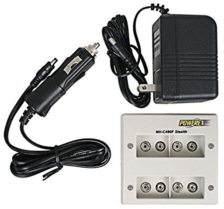 Maha PowerEx MH-C490F-DCW Worldwide 9-Volt Battery Charger with Car Adapter