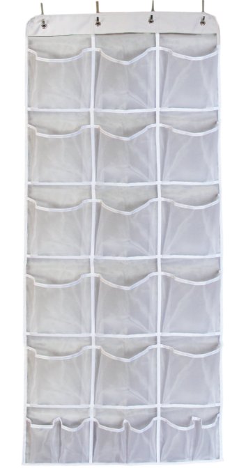 Misslo Mesh Waterproof Hanging Over the Door Organizer For Accessories Storage (15 Extra Large and 6 Small Pockets)