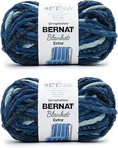 Bernat Blanket Extra Chunky Chenile Acrylic Yarn - 2 Pack