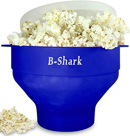 Microwave Popcorn Popper - Collapsible Silicone Popcorn Maker Bowl Safe for Kids and Family