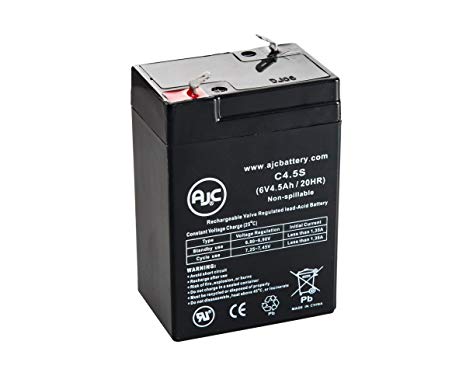 Interstate SEC0905 SLA Rechargable 6V 4.5Ah Emergency Light Battery - This is an AJC Brand Replacement