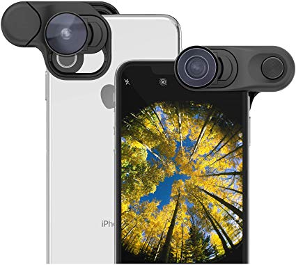 Olloclip - Clip with Fisheye, Super Wide and Macro 15x Lenses | Increase the Quality of Photos and Videos | Ideal for Group Selfies and Landscapes | Compatible only with iPhoneXS MAX