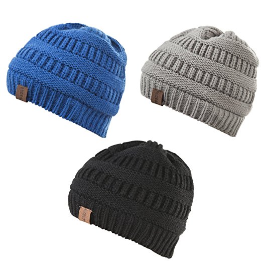 Baby Boy Winter Warm Fleece Lined Hat, Infant Toddler Kids Beanie Knit Cap for Girls and Boys [0-5years] by REDESS