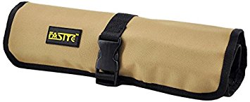 FASITE Roll Tool Pouch Rolling Tool Hanging Bag Multi Pockets Organizer PTN055, Dark Yellow
