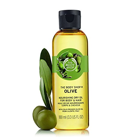 The Body Shop Olive Nourishing Dry Oil for Body & Hair, 3.3 Fl. Oz.