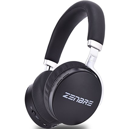 Bluetooth Headphones Wireless, ZENBRE H6 Foldable Over-Ear Bluetooth 4.2, Plus Bass Portable Hi-fi Stereo with Noise Isolation, 20h Playtime, Support Aptx and Hands-Free Calling, Comfortable Protein Ear pads, Including Carry Case(Black)