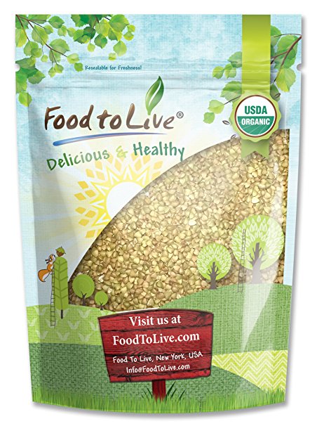 Food To Live Certified Organic Buckwheat Groats (Raw, Hulled, Non-GMO, Bulk) (1 Pound)
