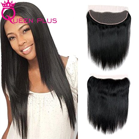 Queen Plus Hair Dyeable Silky Straight Weave 3 Bundles with Handmade Full Lace Frontal Closure 13x4" Free Part , Healthy Sexy Brazilian Virgin Human Hair (20 20 20 with 18)
