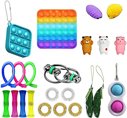 30Pcs Sensory Fidget Toy Set, Fidget Pack Sensory Relieves Stress Anxiety for Kids Adults