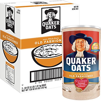 Quaker Oats Old Fashioned Oatmeal, Breakfast Cereal, 128 Ounces