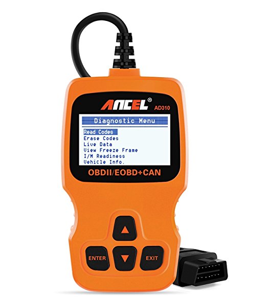 ANCEL AD310 Classic Enhanced Universal OBD II Scanner Car Engine Fault Code Reader CAN Diagnostic Scan Tool (Orange)