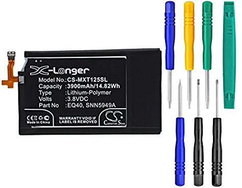 Cameron Sino 3900mAh Li-Polymer Replacement Battery for Motorola Droid Turbo, Droid Turbo LTE, XT1254, Quark, XT928, XT885, fits Motorola EQ40, SNN5949A with tools kit