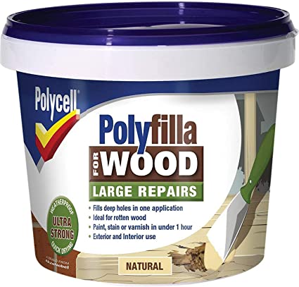 Polycell 5207194 Polyfilla 2 Part Wood Filler, 750 g, Natural