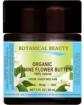 ORGANIC JASMINE OIL BUTTER 100% Natural/VIRGIN/UNREFINED/RAW 2 Fl.oz.- 60 ml. For Skin, Hair and Nail Care.