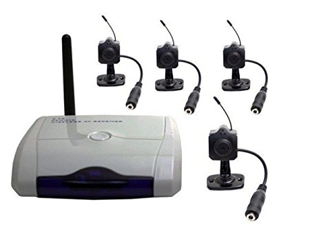 Antiee Wireless 4 Video Mini Camera CCTV Surveillance REC USB DVR Home Security System