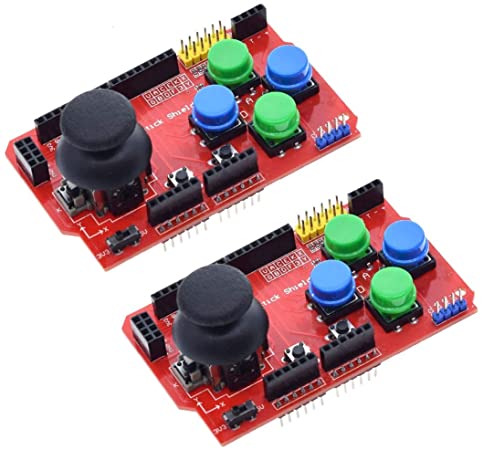 HiLetgo 2pcs Gamepad Joystick Shield for Arduino Expansion Board Analog Keyboard and Mouse Function