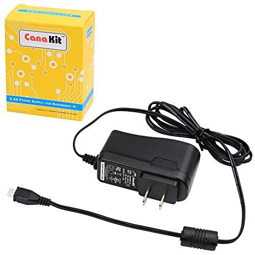 CanaKit 2.5A Raspberry Pi Micro USB Power Supply / Adapter (UL Listed)