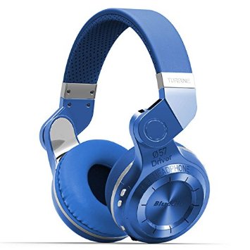 Bluedio T2 Bluetooth 41 Headset Turbine Handsfree Line in Out Stereo Wireless Over-ear Headphones Earphones with Mic for Call Music Blue