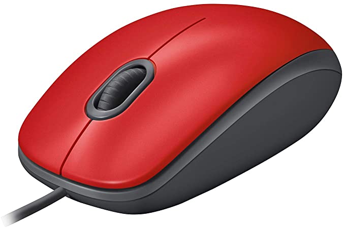 Logitech M110 USB Optical 1000DPI Ambidextrous Red mice
