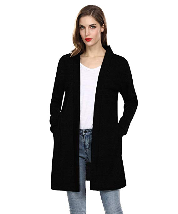 Women Long Sleeve Loose Causal Sweater Cardigan Straight Plus Size Dresses Pocket Cardigans for Women