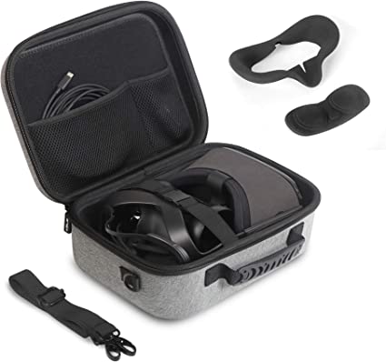 Oculus Quest Case JSVER Hard Carrying Case for Oculus Quest VR Gaming Headset and Controllers Accessories, Oculus Quest Travel case, Gray