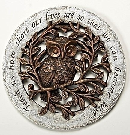 Wise Owl Bronze Tree Limbs 12 inch Resin Stone Decorative Stepping Stone