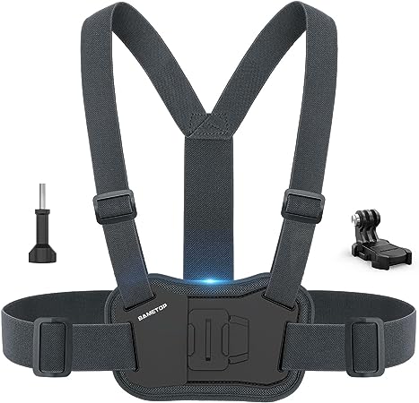 Sametop Chest Mount Harness Chesty Strap Compatible with GoPro Hero 11 10 9 8 7 6 5 Session AKASO DJI Osmo Action Cameras - Balance Stability and Comfort Performance