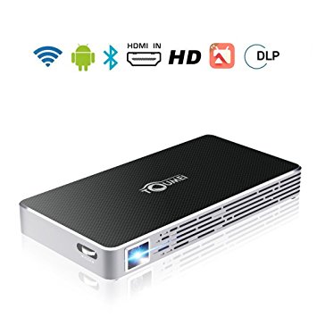 TOUMEI C800S Keystone Correction hd Pico Projector, Portable Mini Projector for iphone Android computer, Support 1080P HDMI USB SD wifi bluetooth for Home Cinema Movie