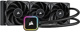 Corsair iCUE H150i RGB Elite Liquid CPU Cooler (16 Dynamic RGB LEDs, 120mm AF Elite Series FDB Fans, 360mm Radiator, iCUE Software Compatible, LGA 1700, 1200, 115X, 2066, and AM4 Sockets) Black