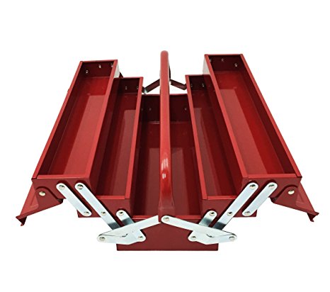 Excel TB124-Red 14-Inch Cantilever Steel Tool Box, Red