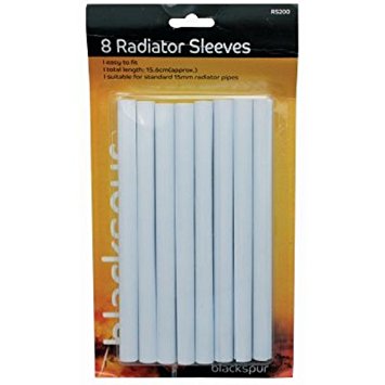 Radiator pipe covers sleeves white 15mm - 8 pack