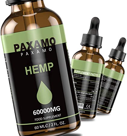 PAXAMO Natural Oil Drops, 100% Natural Dietary Supplement, Vegan Friendly (60000MG/60ML)