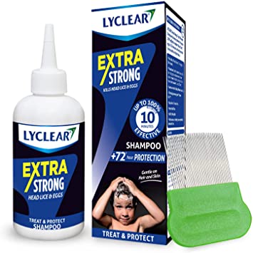 Lyclear Extra Strong Kills Head Lice & Eggs Shampoo, 200ml