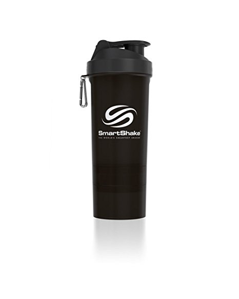 SmartShake Original Bottle, 27 oz Shaker Cup, Gunsmoke Black