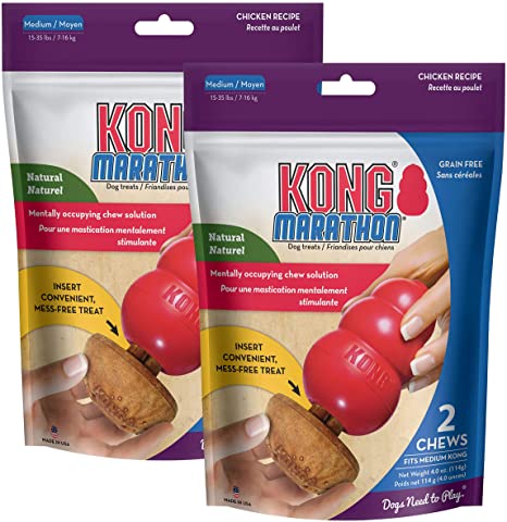 KONG - Marathon (2 Pack, 4 Pieces Total) - Chicken Flavor - Medium Dog Treats