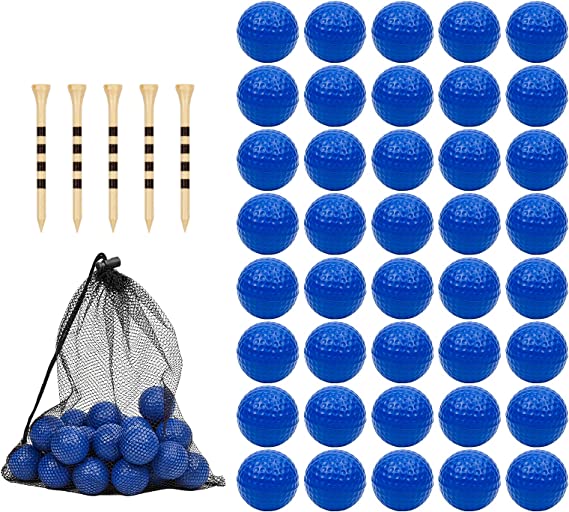 40 Pack Foam Golf Practice Balls - Realistic Feel and Limited Flight Training Balls for Indoor or Outdoor
