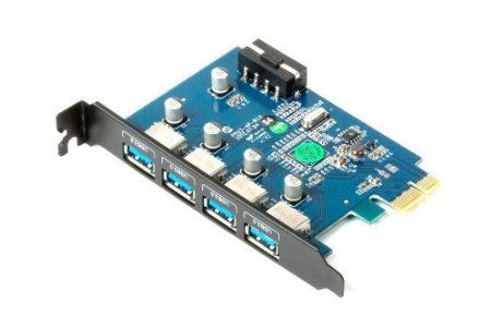 KDLINKS USB 30 Super Speed 4-Port PCI-E Express Extension Internal USB Ports Card with 4-Pin Power Connector for Desktops -New Model with Latest TechnologyChipset