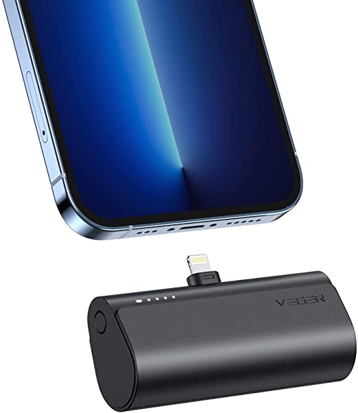 VEGER Small Portable Charger 5000mAh Ultra-Compact 20W PD Fast Charging Power Bank Cordless Portable External Battery Pack Charger for iPhone 13, 12, 11, 8, 7, XR, XS Max, Pro Max, AirPods