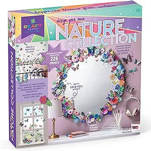 Craft-tastic — Design Your Own Nature Collection – DIY Collage Arts & Crafts Kit – Personalize Your Wall, Mirror, Window, Or Door with Dimensional Flowers, Butterflies, and More — for Ages 10