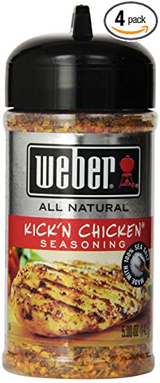 Weber Grill Seasoning Kickn Chicken, 5-Ounce (Pack of 4)