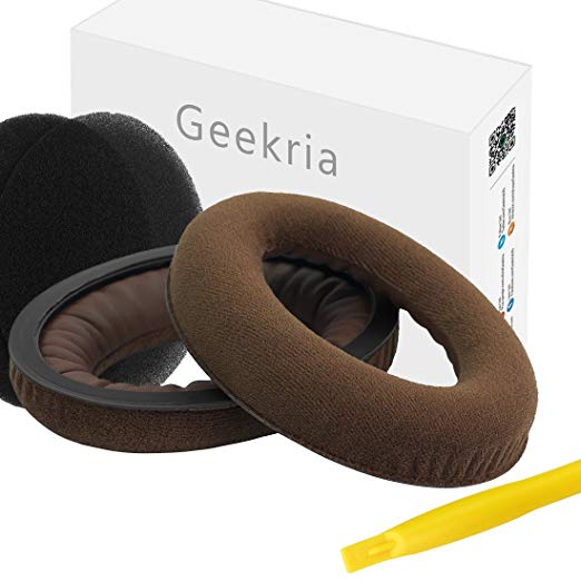 Geekria Replacement Earpads for Sennheiser HD380 HD380 pro Headphones Replacement Ear Pad/Ear Cushion/Ear Cups/Ear Cover/Earpads Repair Parts (Brown)