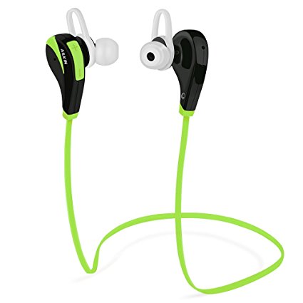 Bluetooth 4.0 Wireless Earphone, Ailkin Sport Headphone Sweatproof Running Exercise Stereo Earbuds Car Hands-free Calling Headset with Microphone for IPhone, Samsung, Android /IOS Phones, Green